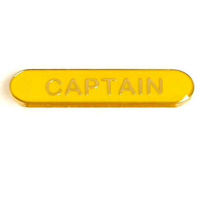 CAPTAIN BAR BADGE - 4 COLOURS - 40MM X 9MM